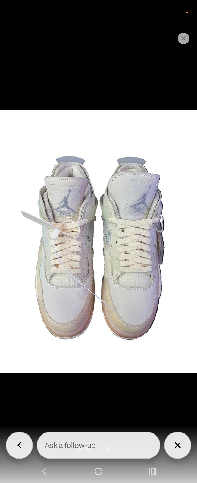 Nike Air Jordan 4 Sail Off-White “Air” Men’s Basketball Sneakers