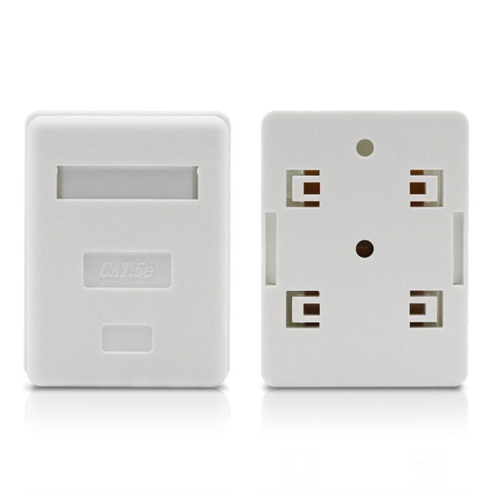 CAT5E CAT6 For SURFACE Mount Box Single Dual Port For RJ45 UTP 5.94 6.16 2.62cm
