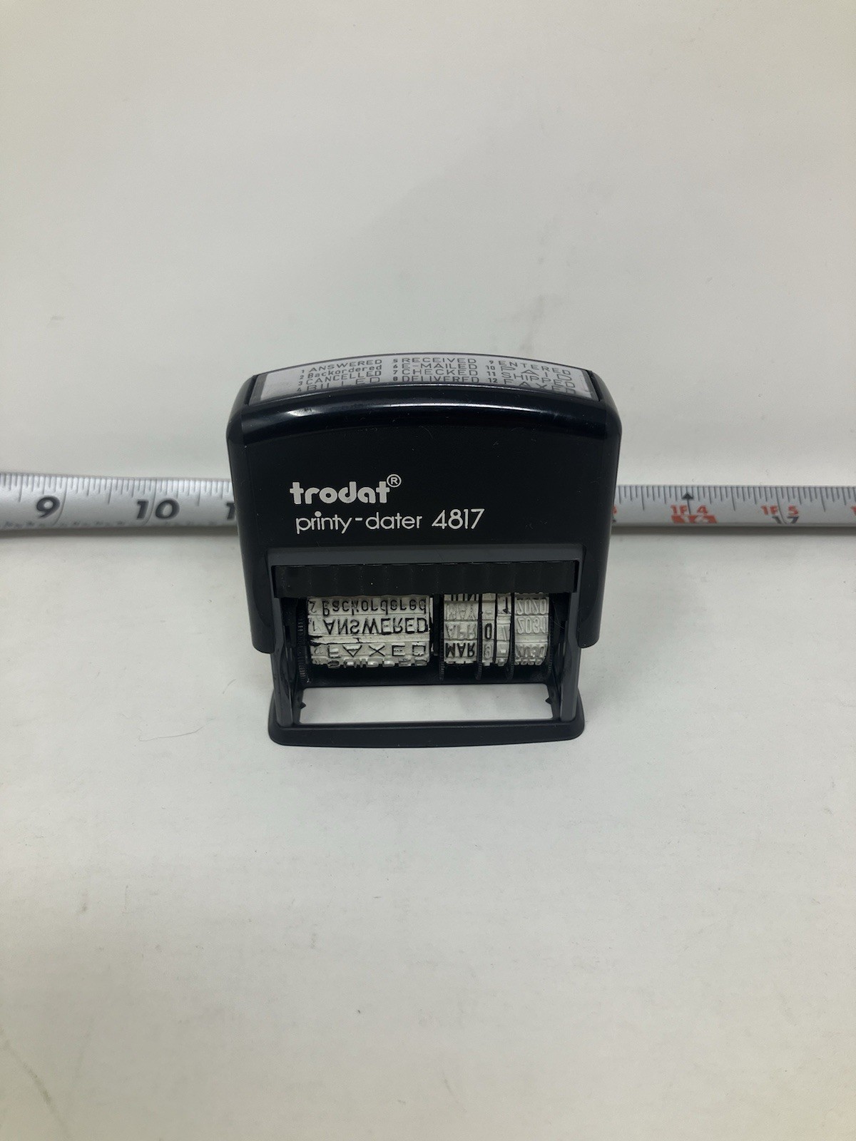 Trodat Printy 4817 Self Inking, Date Stamp with 12 Changeable Messages