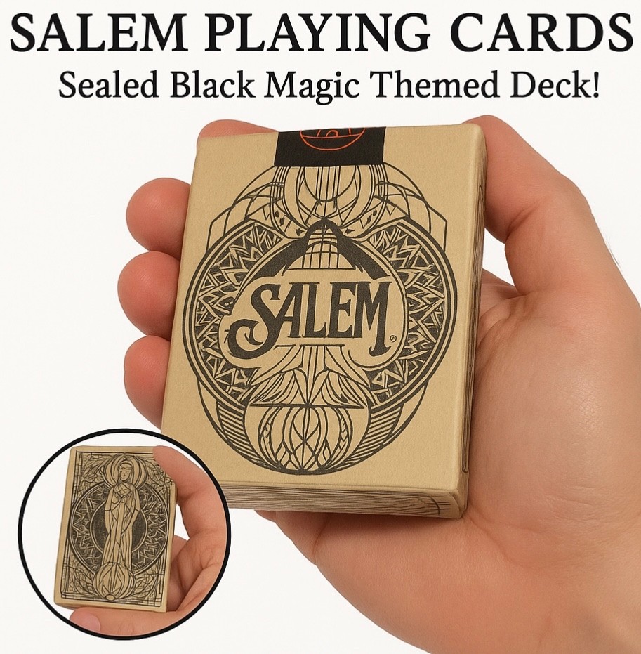 SALEM PLAYING CARDS DECK Magician Dark Black Magic Witch Trials Fanning Tricks