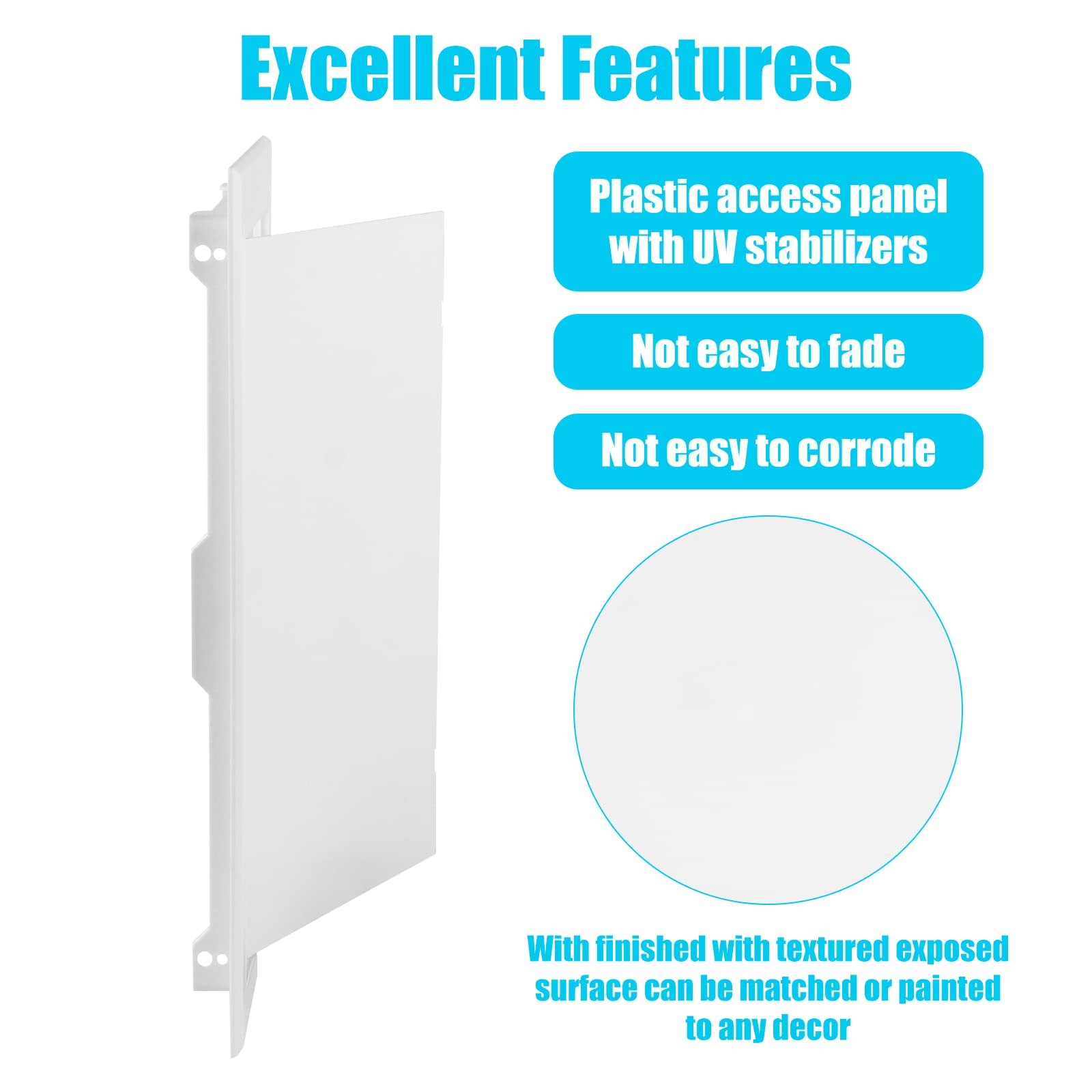 8x12 inch Plastic Access Panel for Drywall Ceiling Reinforced Plumbing Wall A...