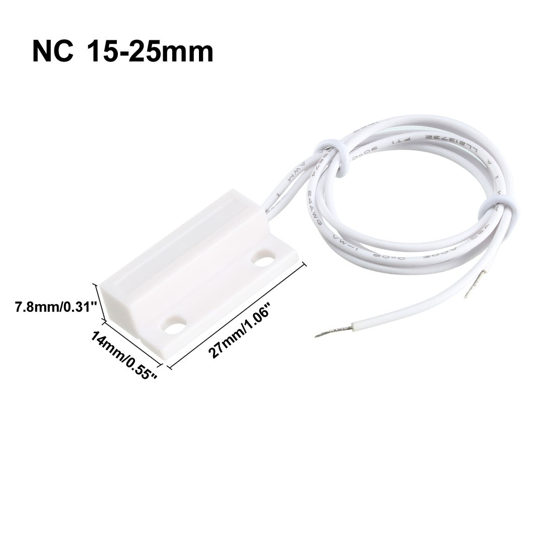 MC-38 Surface Mount Wired NC Door Sensor Alarm Magnetic Reed Switch White New