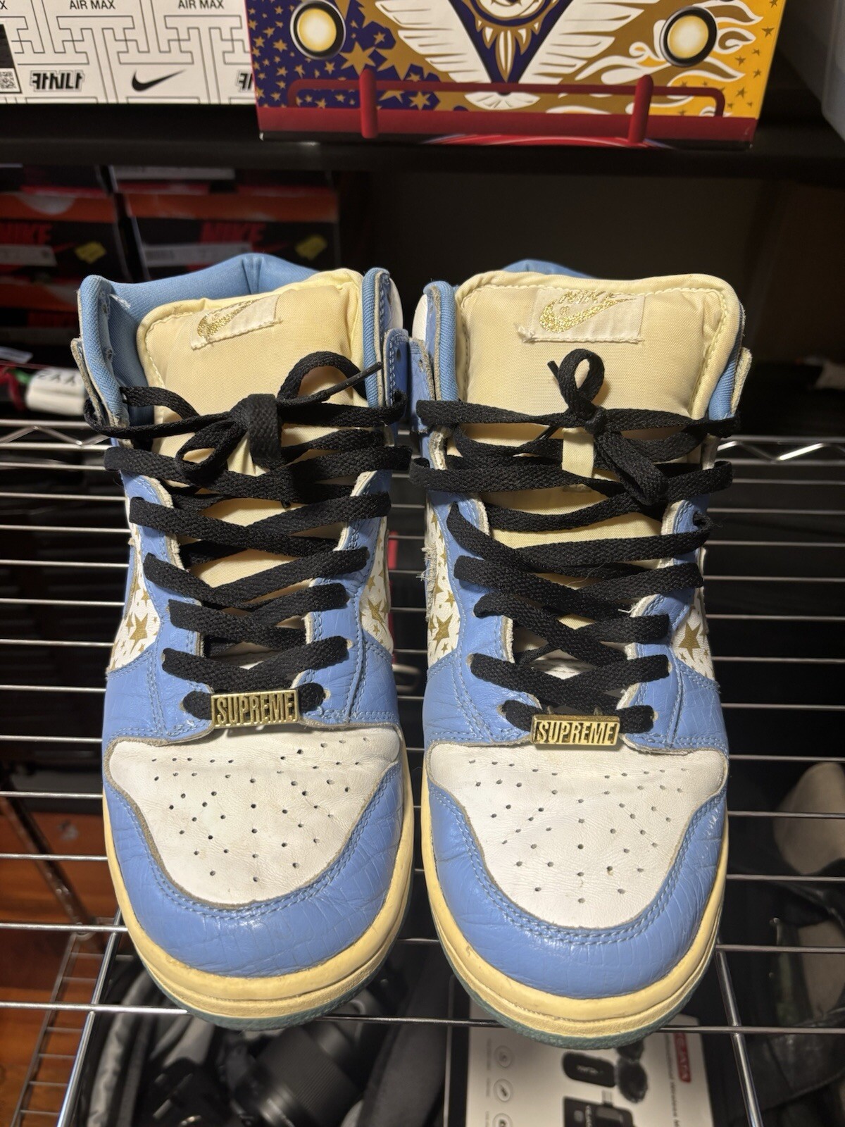 Nike Dunk High Pro SB Supreme Blue Stars 2003 Size 9.5 307385-141 SHIPS FAST