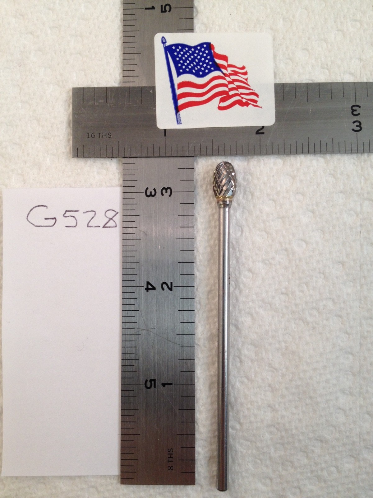 1 NEW FALCON / SGS 1/8" SHANK CARBIDE BURR SE-51 DOUBLE CUT. OVAL. USA (G528)
