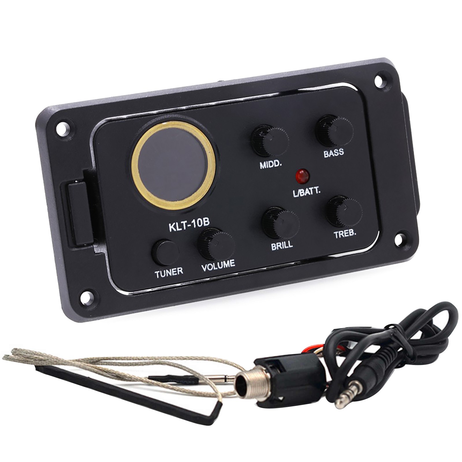 Acoustic Guitar Pickup with 4 Band Equalizer Preamp Tuner Piezo for Classical