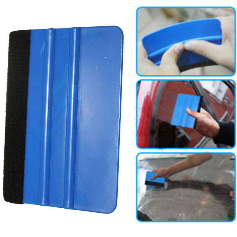2pcs Vinyl Film Decal Sticker Tint Wrapping Tools Scraper Squeegee + Felt Edge