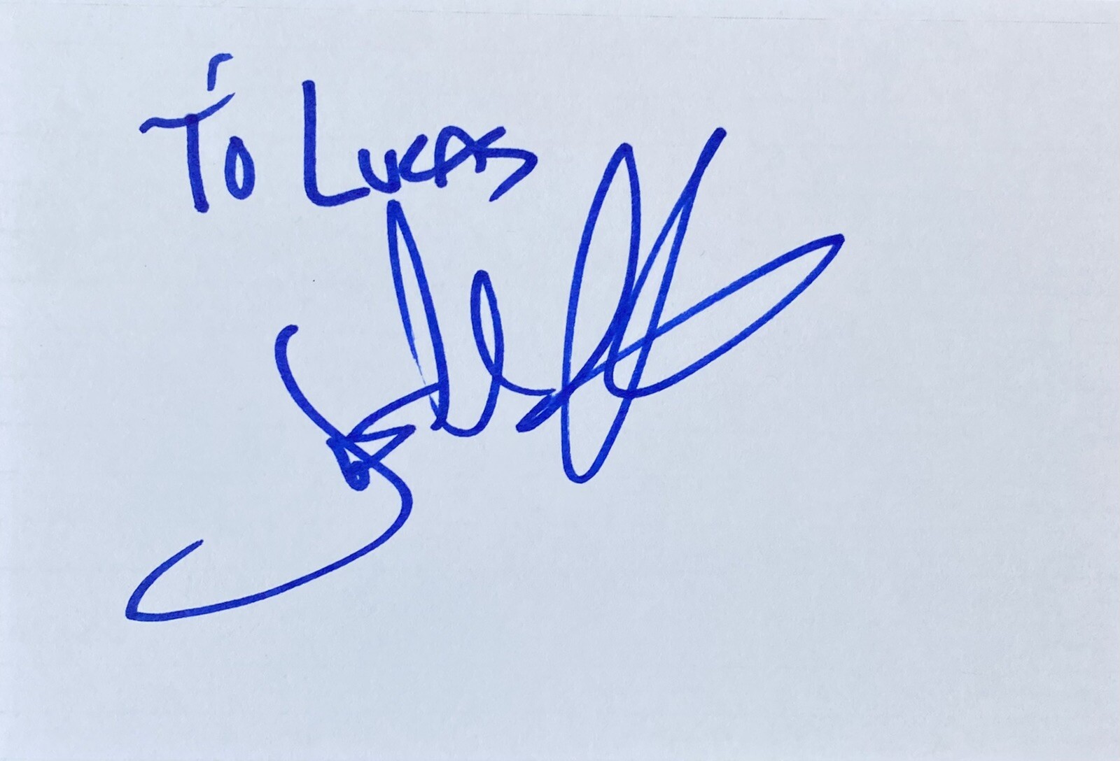 Joe Manganiello Signed In Person 4x6 Index Card In Top Loader - Authentic