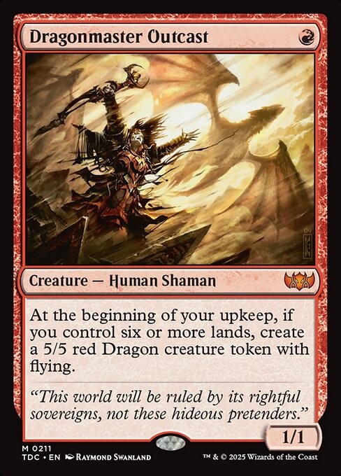 Dragonmaster Outcast 211 M Normal TDC MTG NM
