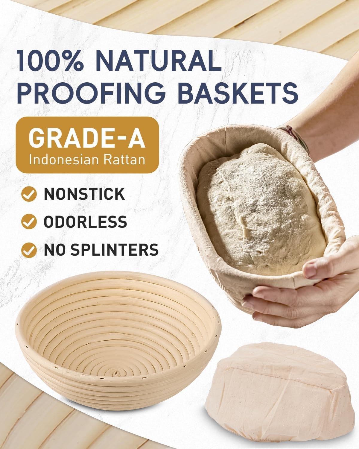 30-Pc Sourdough Bread Baking Kit with Banneton Baskets, Scale & Spoons Set Tools