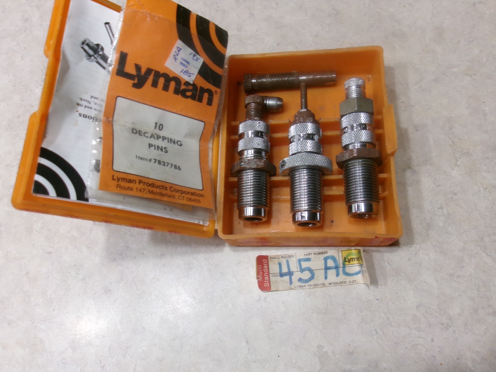 LYMAN 45 ACP / WIN MAG - 3 DIE SET Reloading Dies