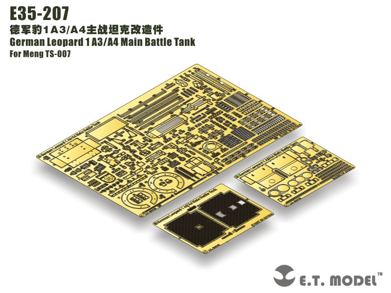 ET Model 1/35 E35-207 German Leopard 1 A3/A4 Main Battle Tank For Meng TS-007