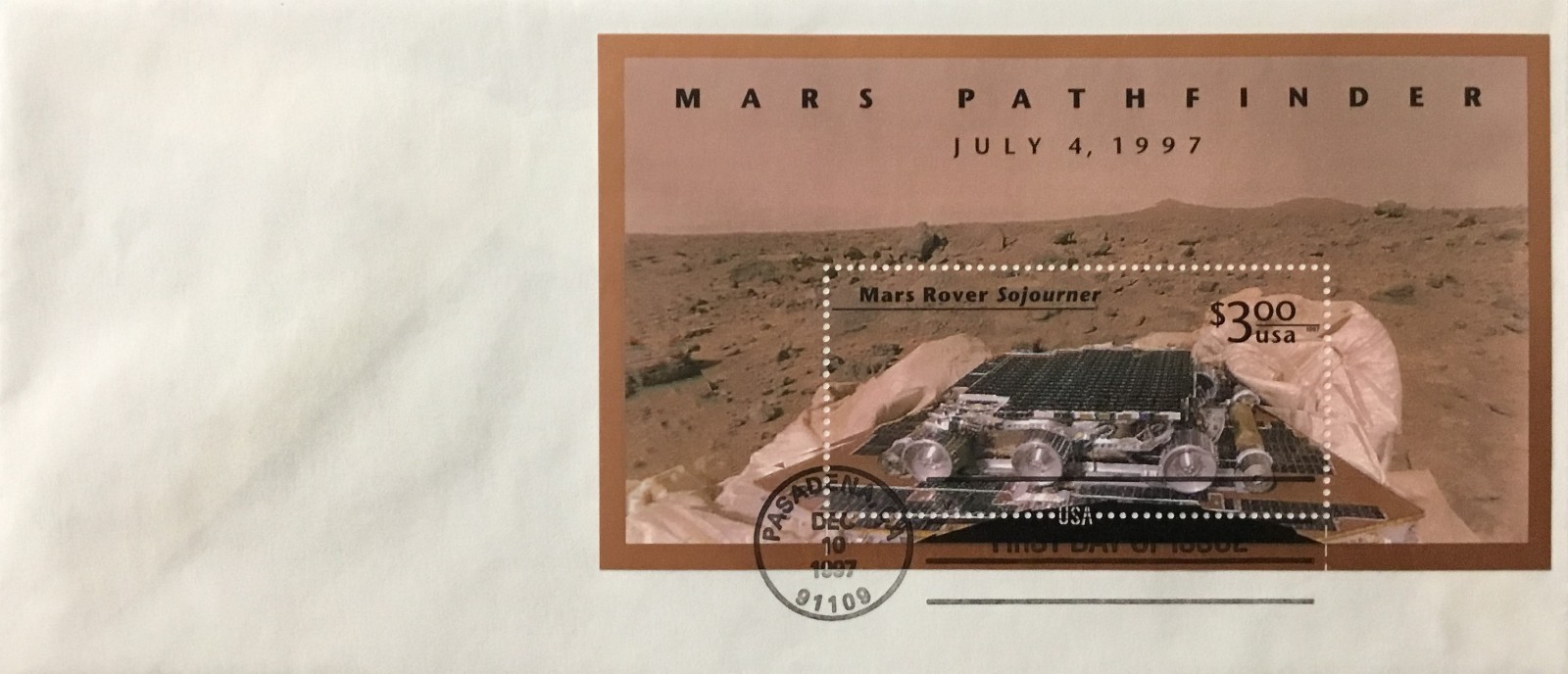 United States First Day Cover Stamp Envelope Mars Pathfinder