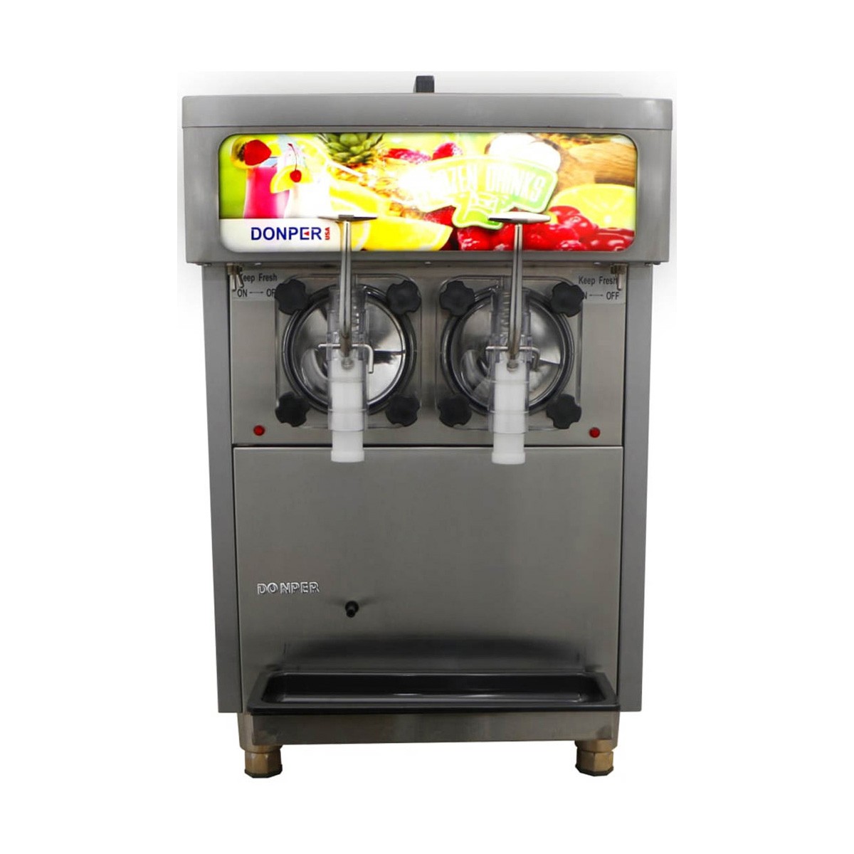 Donper USA XF248 Cylinder Type Frozen Drink Machine, Air Cooled w/11 qt. Hopp...