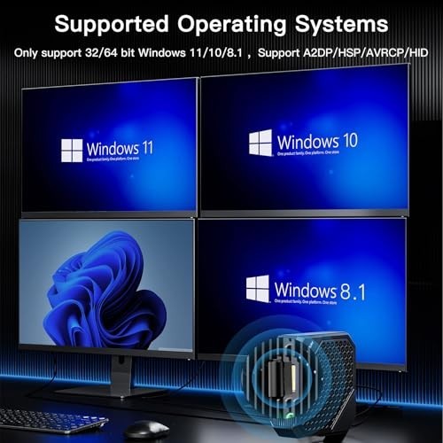 Bluetooth Adapter 5.3 USB Mini Dongle Receiver Transmitter for Desktop PC Laptop