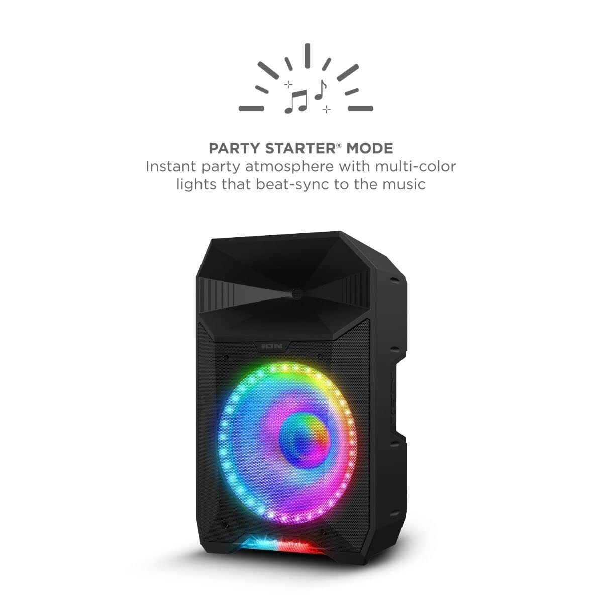 ION Total PA Live, High-Power Bluetooth-Enabled PA Speaker System with Lights