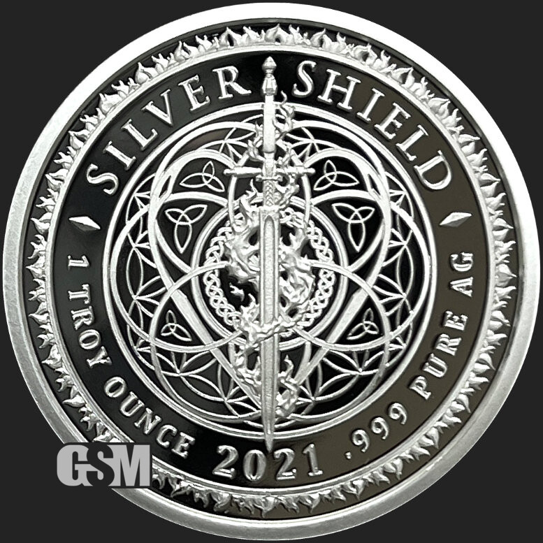 2021 Silver Shield VECTOR EQUILIBRIUM - 1oz Proof - #17 in "Sacred Geometry"
