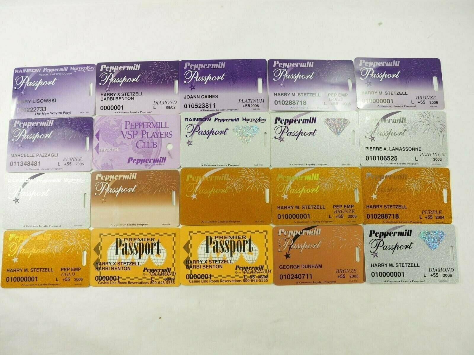 Peppermill Hotel Casino Reno NV Players Club Cards 20 Types You Pick