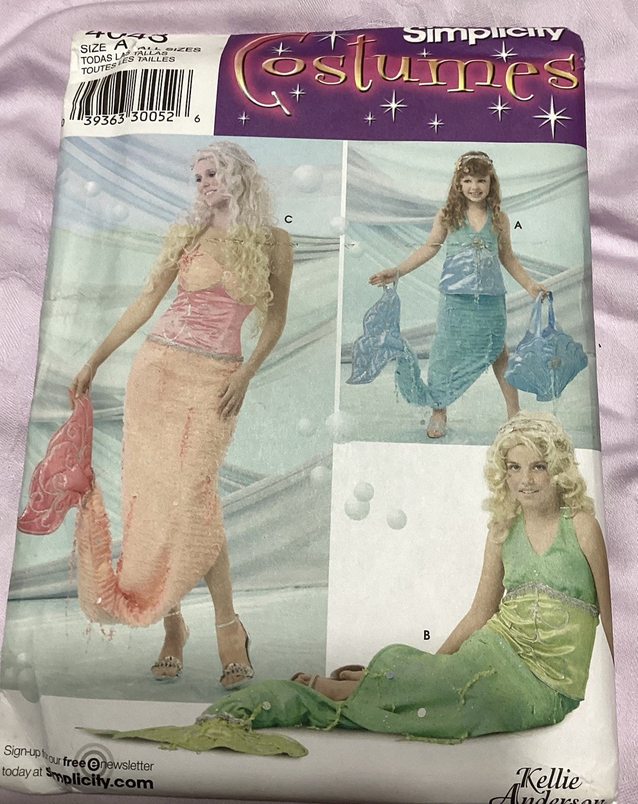 Simplicity Sewing Pattern 4043 Sea Mermaid Ocean Costume - All Sizes -NEW