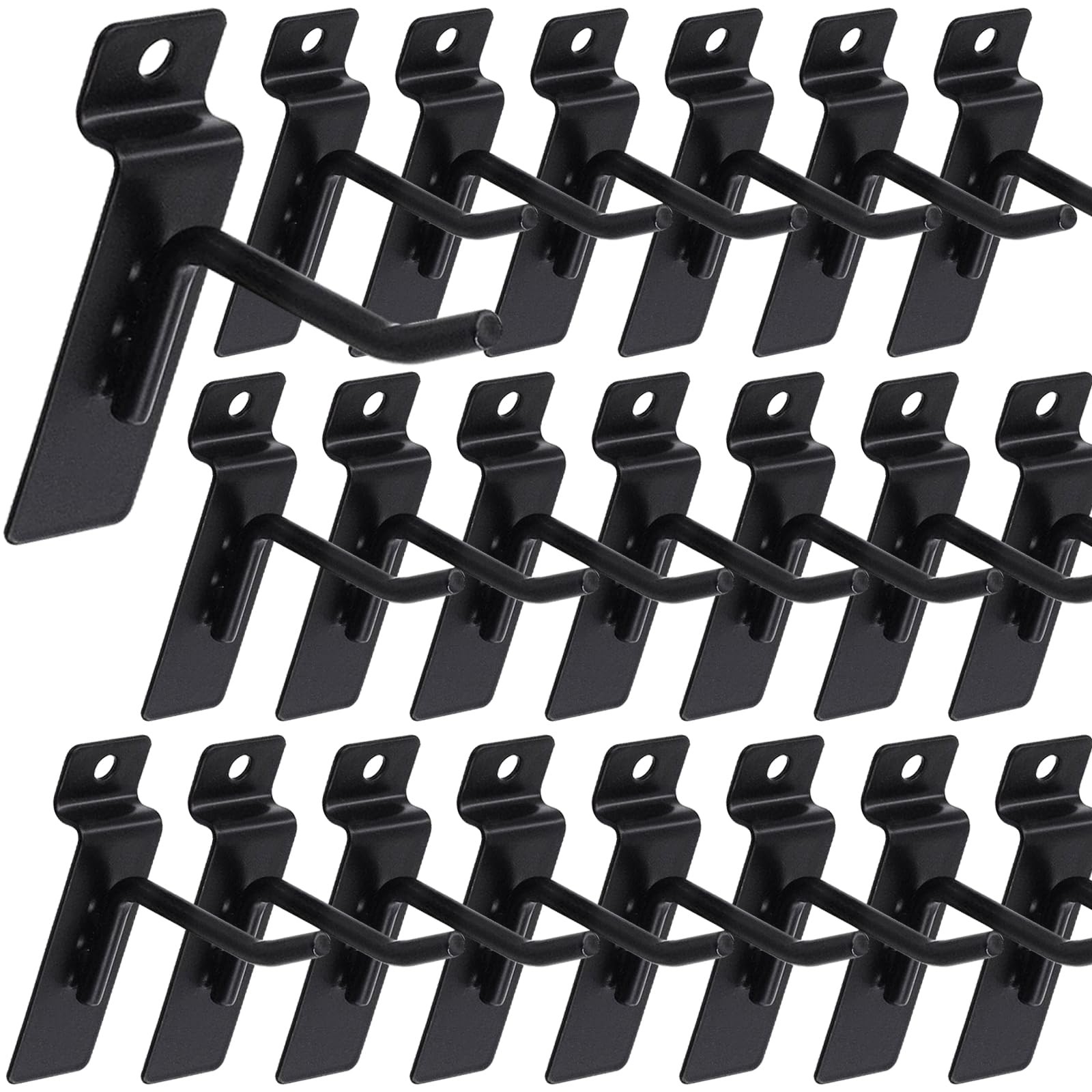 40Pcs Slatwall Hooks, Stainless Steel Slat Wall Powder-Coated Display Hangers...