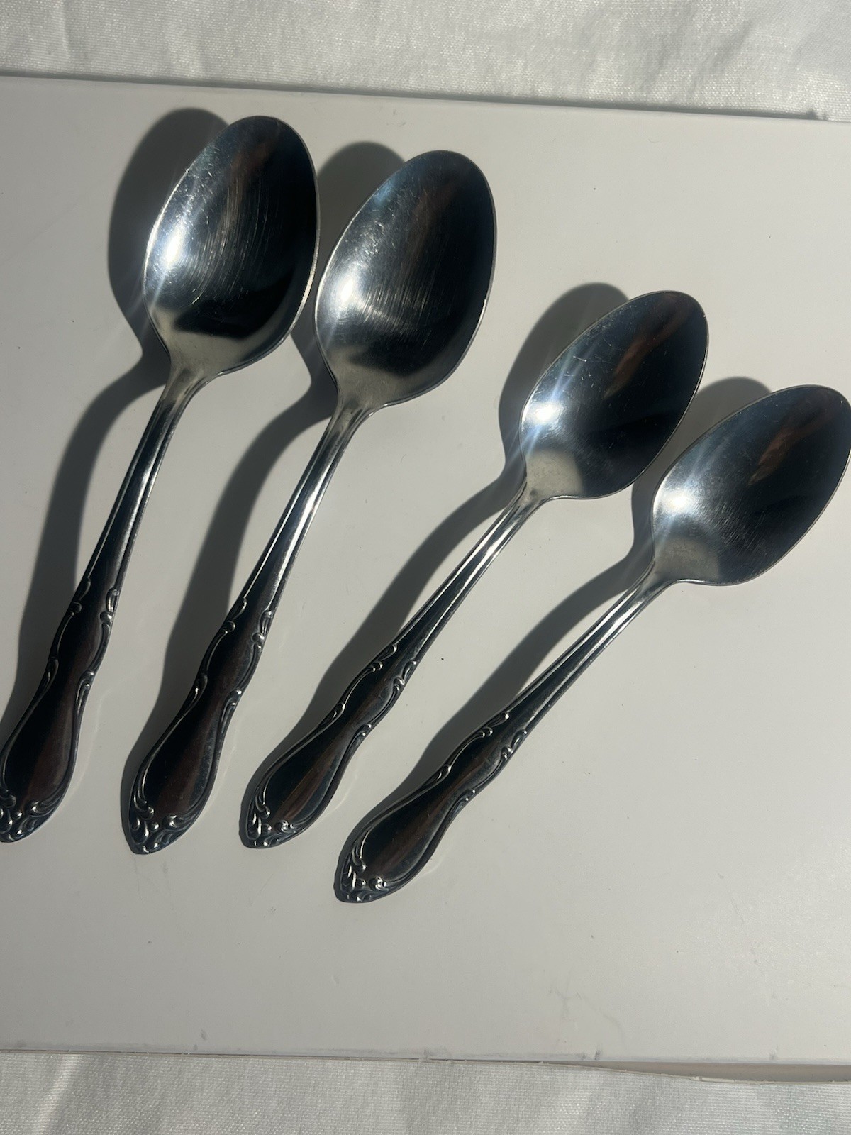 Simeon L. & George H. Rogers Co. Stainless Flatware Set 4 Spoons