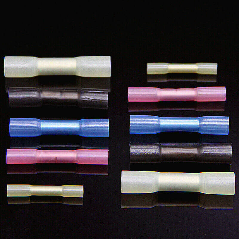 200PCS Waterproof Heat Shrink Butt Wire Splice Crimp Connectors Terminals Kit US
