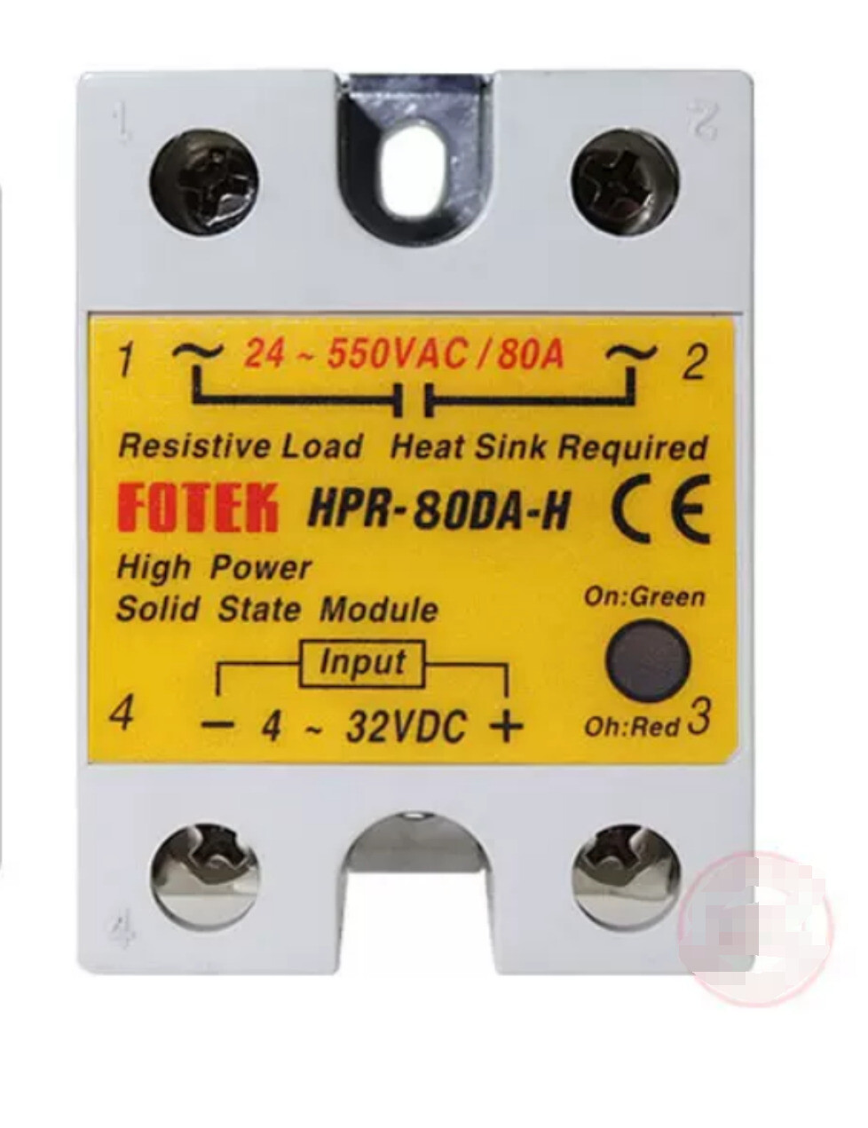 New Fotek HPR-80DA-H HPR80DAH Solid State Module 24-550VAC 80A Brand