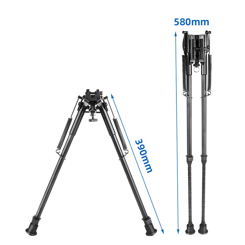 13-21inch Retractable Rifle Bipod Adjustable and Foldable with Spring Return