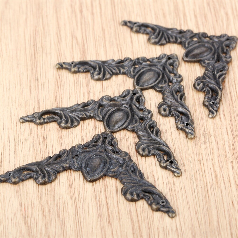 4PCS Jewelry Box Protector Triangle Embellishments Scrapbooking Hardware Quality