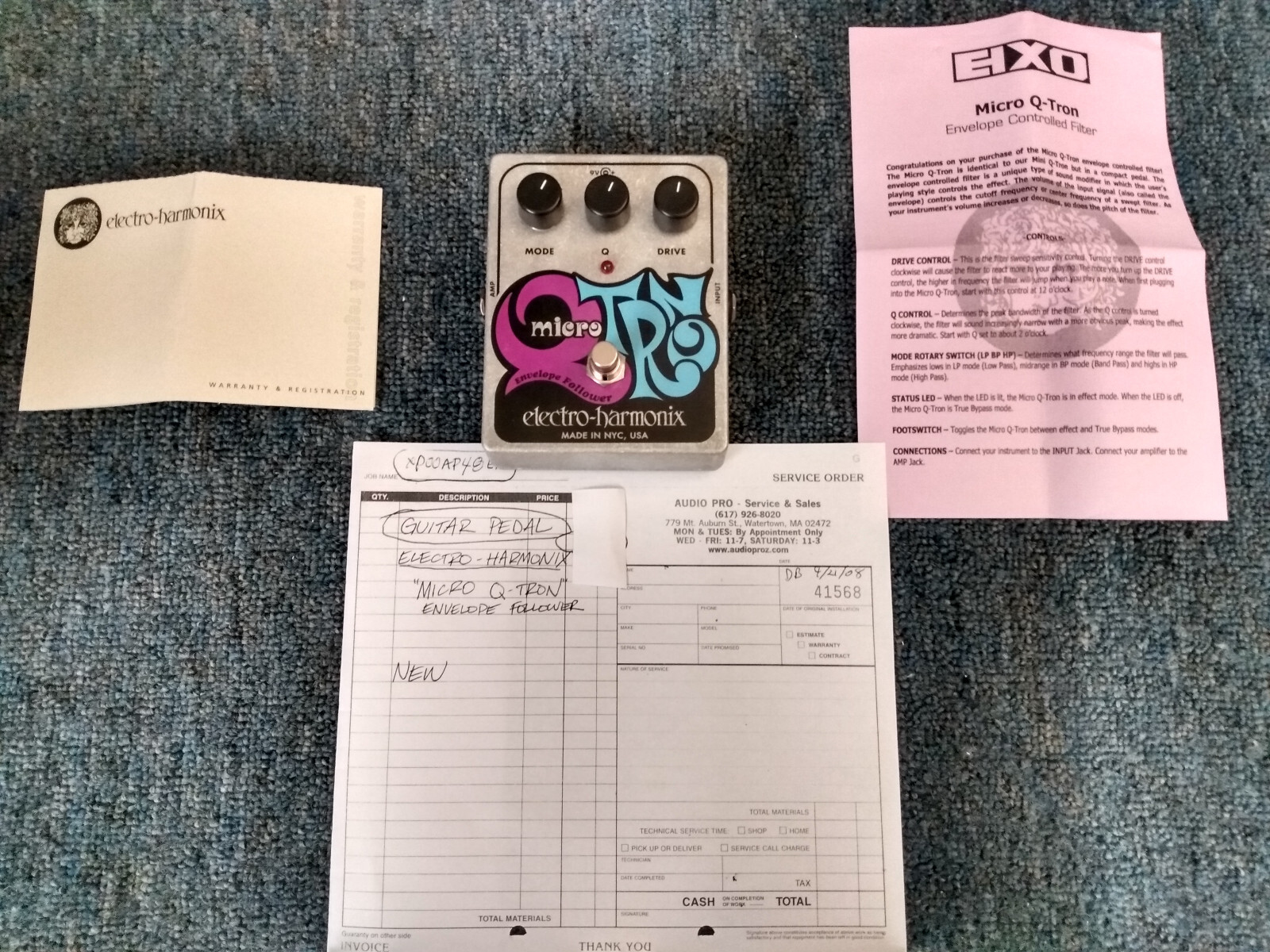 Electro Harmonix Micro Q Tron envelope follower pedal (New, open box)
