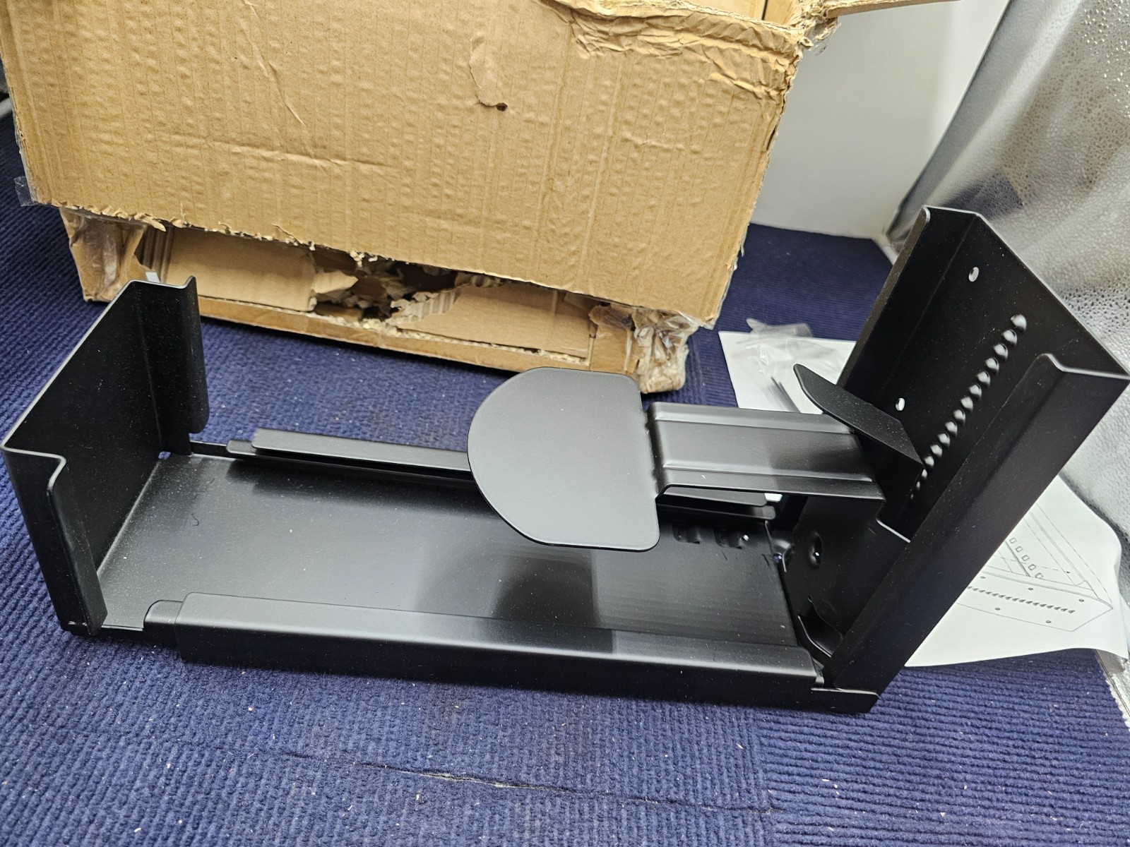 ANTHRODESK Adjustable CPU Holder for Under Desk Mount XC-7 Black