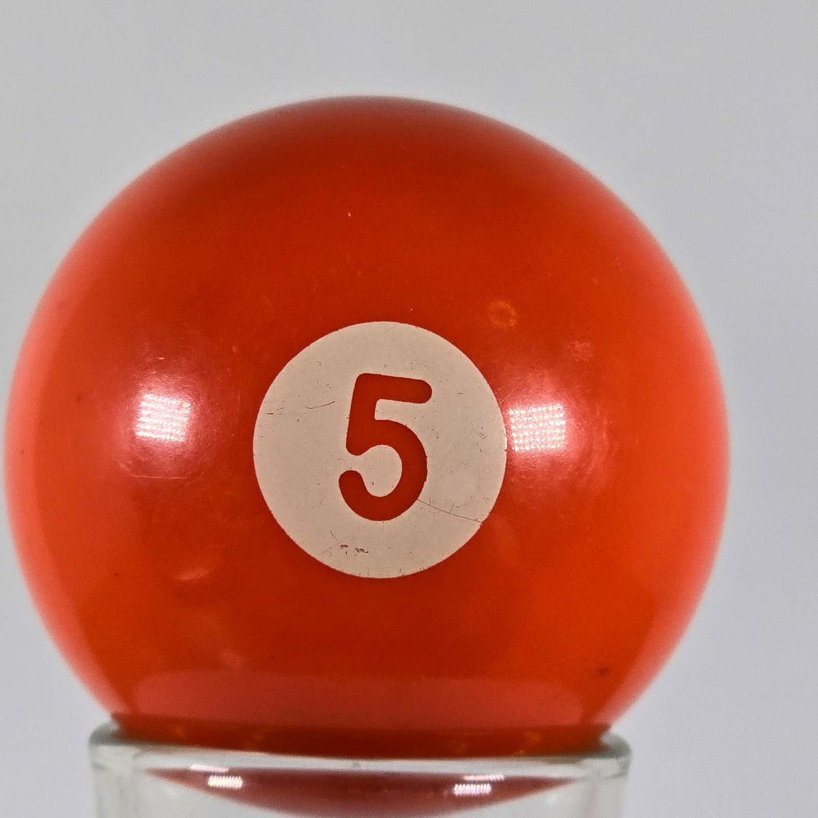 Vintage Bakelite # 5 Billards ball 161 grams Distressed look rich history