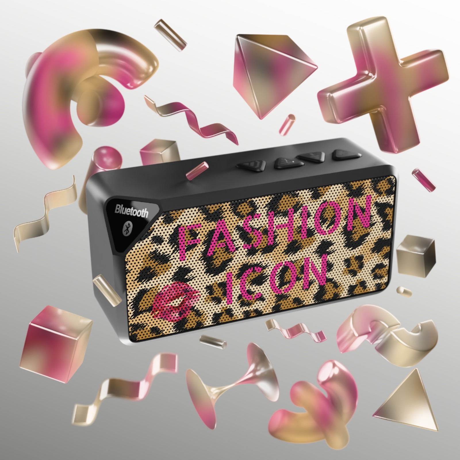 Leopard Print Fashion Icon Bluetooth Speaker