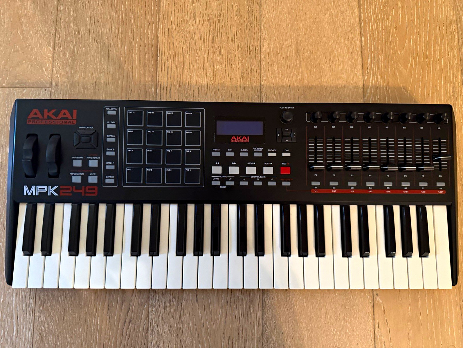 Akai Professional MPK249 49-Key Semi-Weighted MIDI Controller, Pads, USB/MIDI