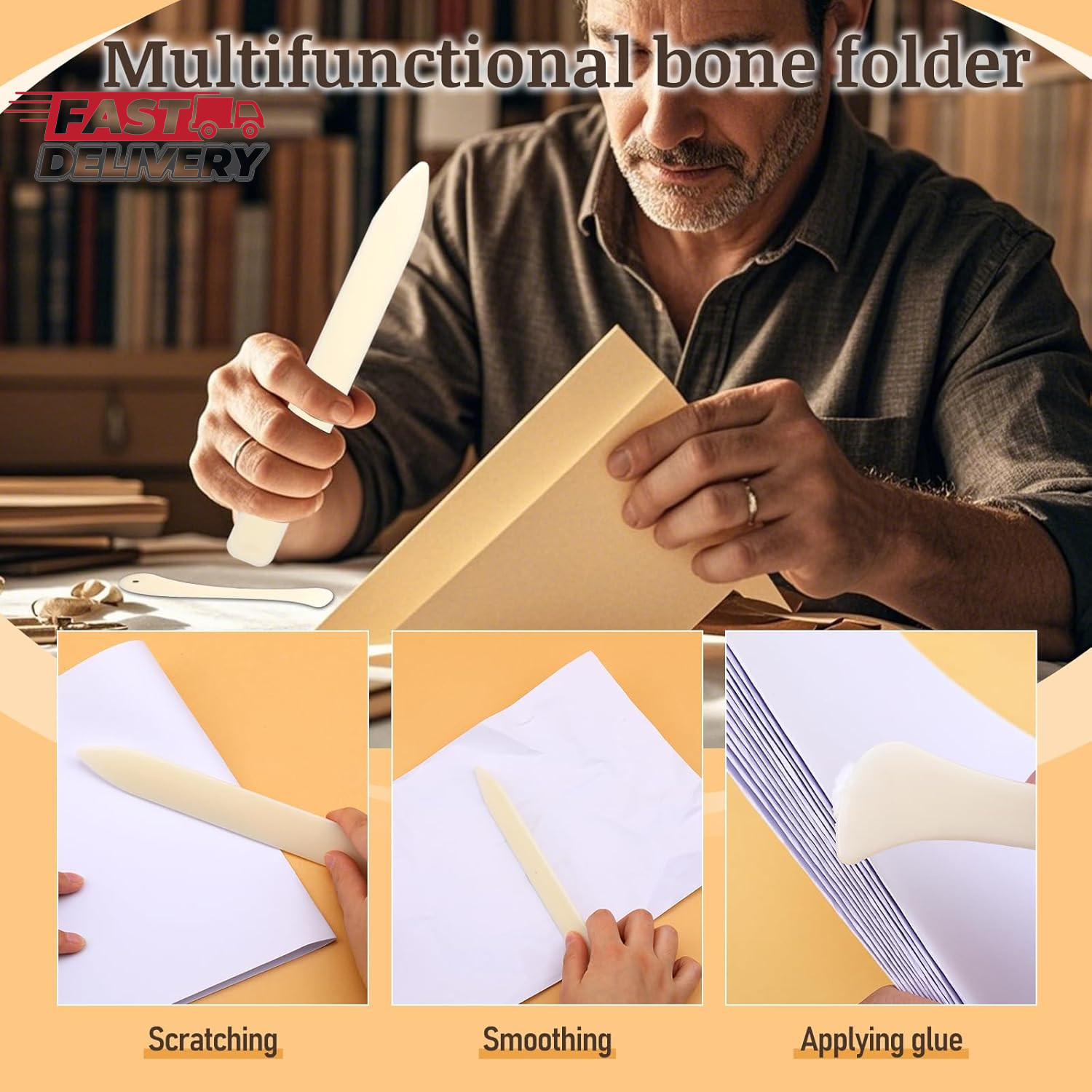 33 Pcs Book Binding Kits 4 Pcs Bone Folder Paper Creaser Paper Folding Tool Book