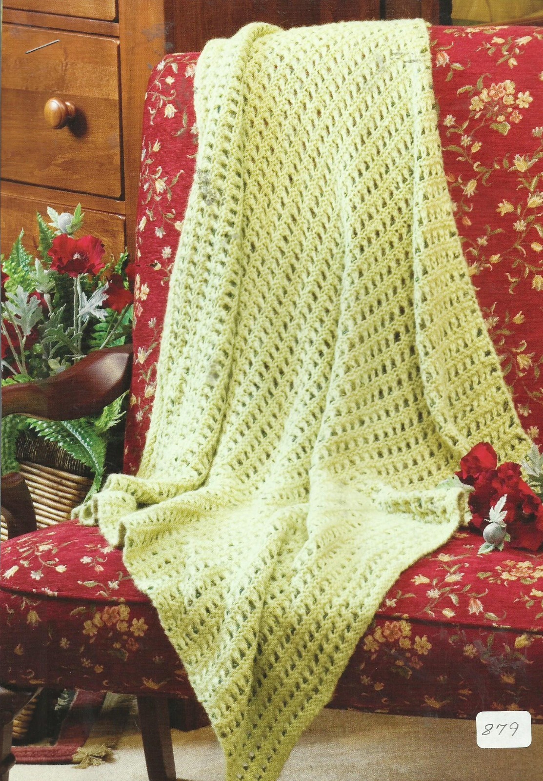 C0741 ALPACA JEWELS  AFGHAN KNITTING PATTERN/INSTRUCTIONS