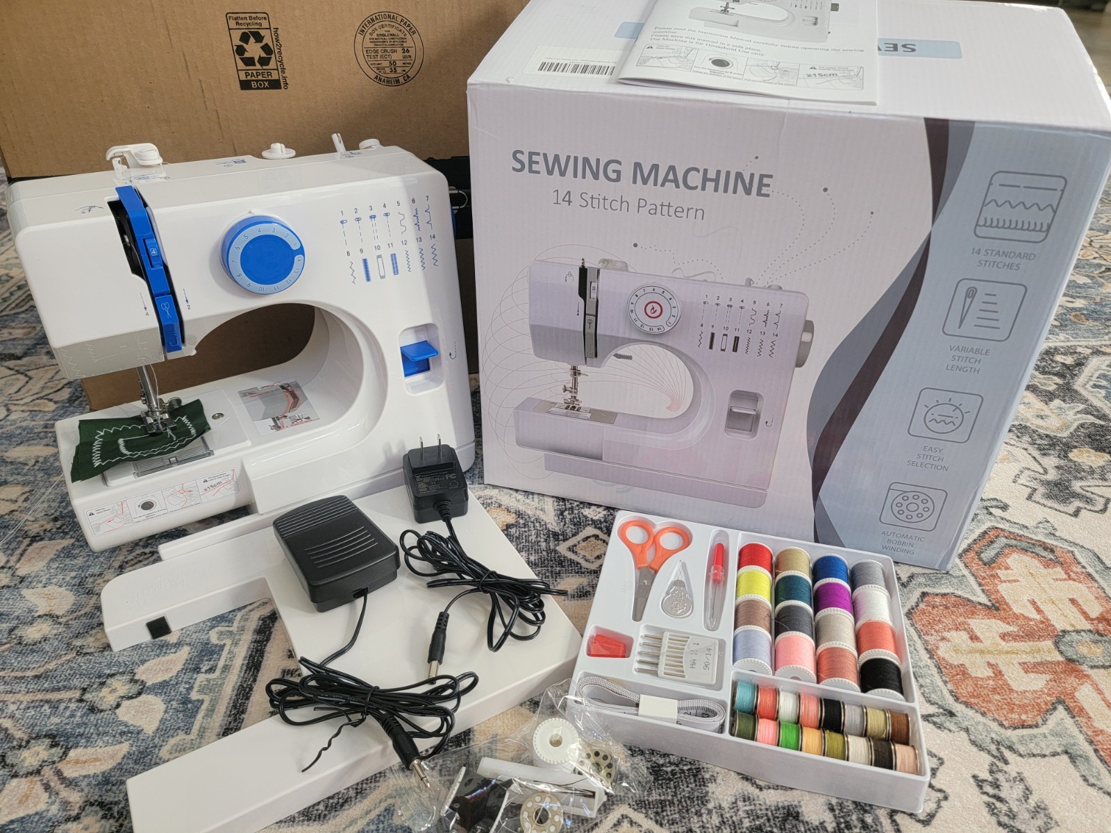 Verdanika Mini Sewing Machine – 14 Stitch Dual Speed Portable