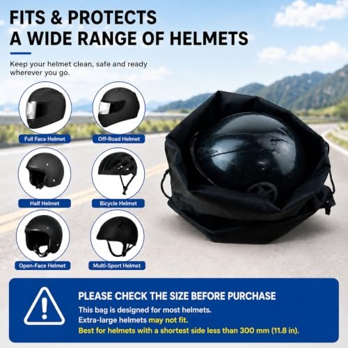 Motorcycle Helmet Bag – Large Capacity Lightweight Drawstring Storage For Dirt