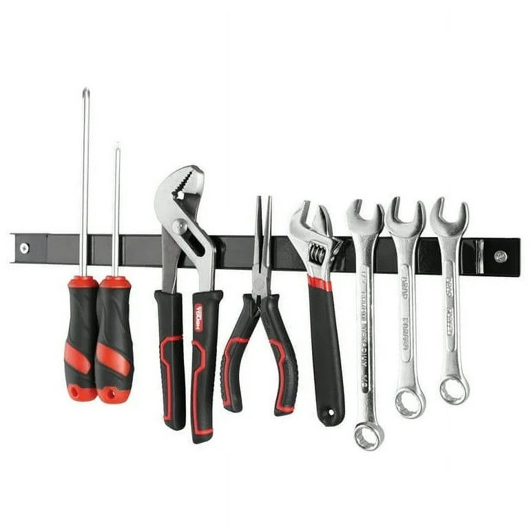 Hyper Tough Black Magnetic Wall Mounted Tool Holder Storage Organizer 17”