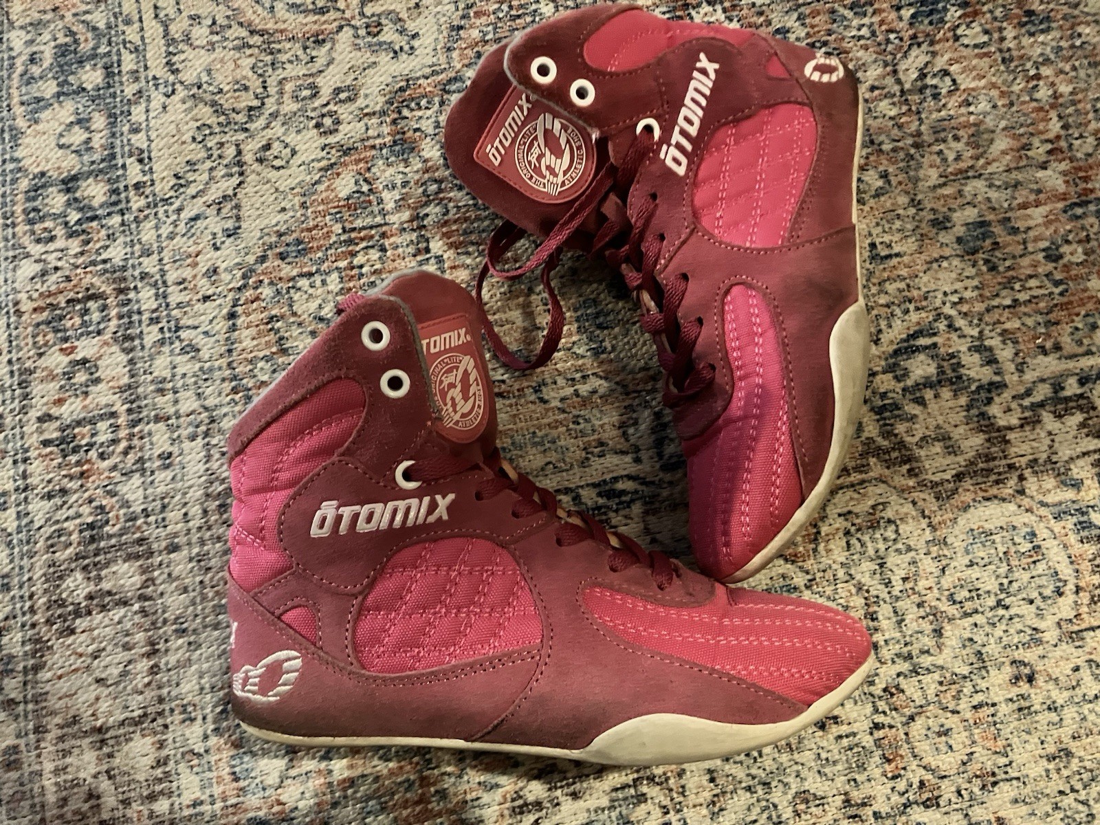 Otomix Stingray Bodybuilding Shoes Hot Pink W 6 M 4.5 / rare vintage weightlift
