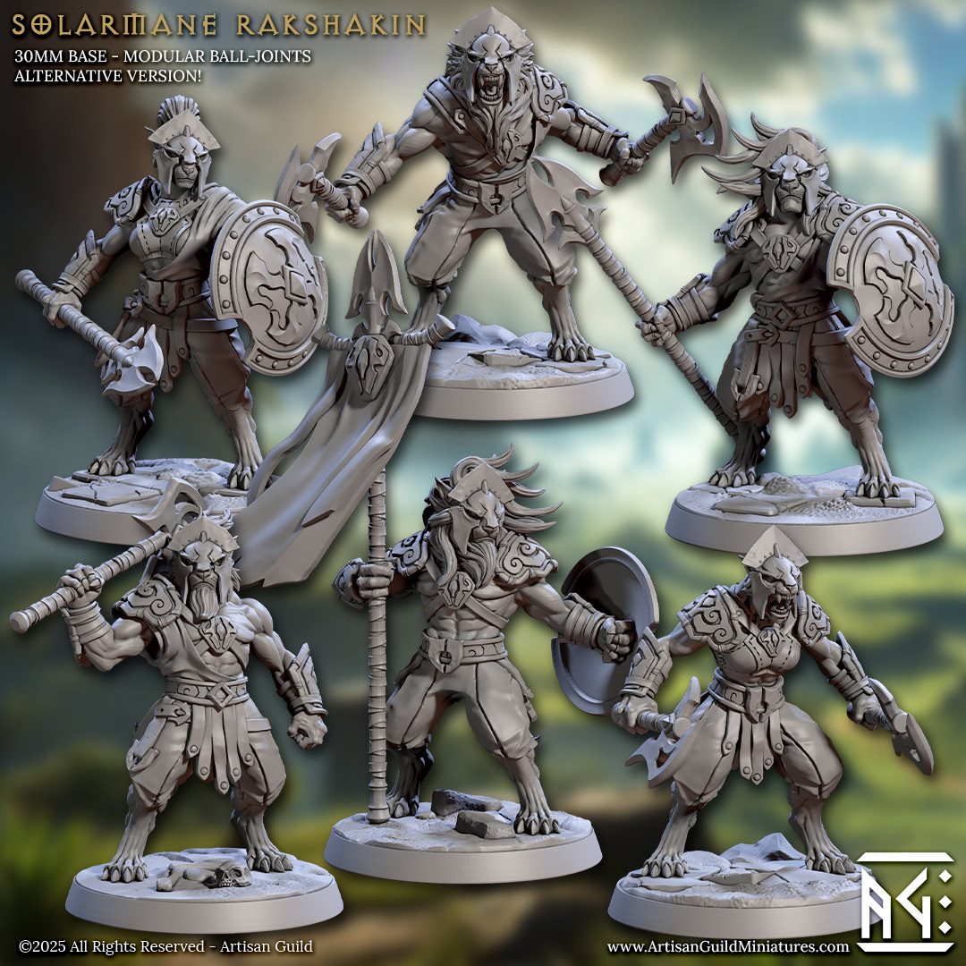 Solarmane Rakshakin Warrioress - Fighter - Artisan Guild - Dungeons and Dragons