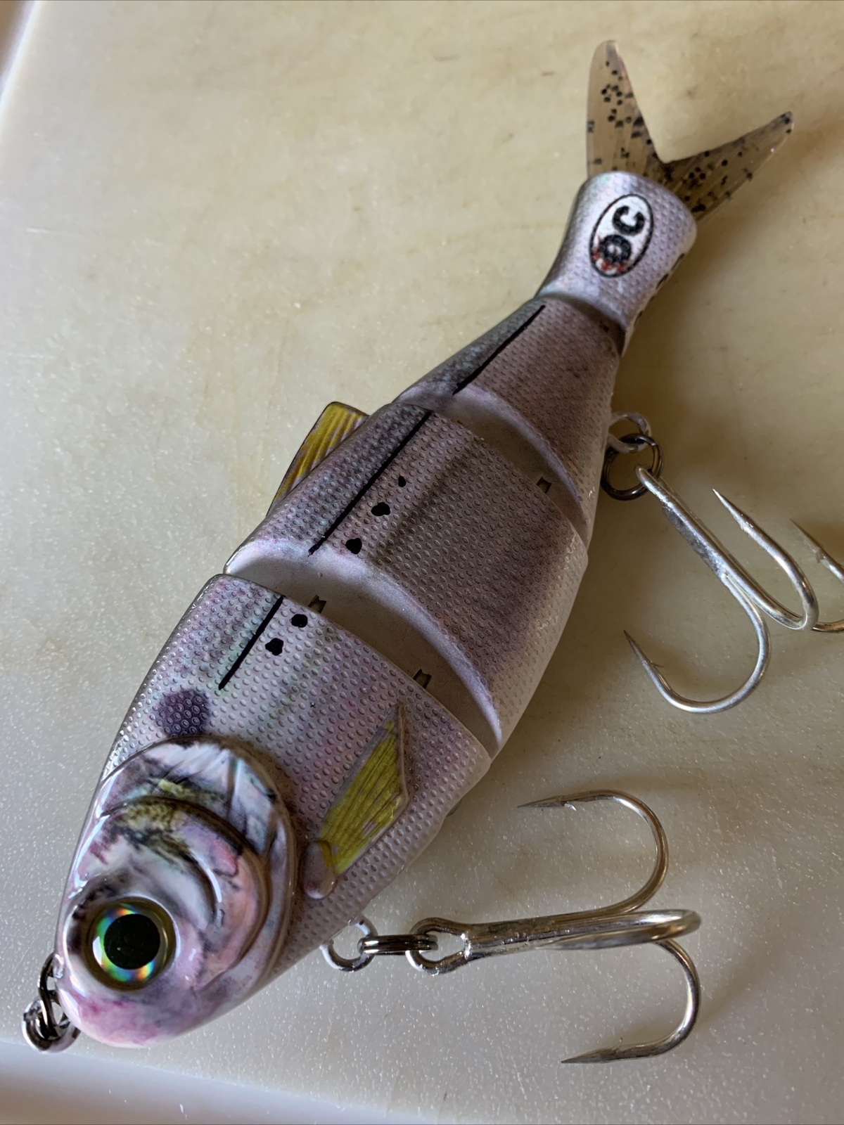 Pogie Lure SHAD Menhaden 2.30 oz. Orig. OC Swimbait White Bait 🔥BASS/Striper