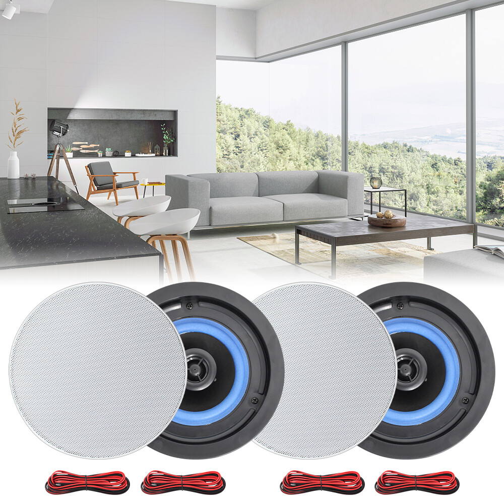 Herdio 4 Pack Bluetooth Ceiling Speakers with in Wall Amplifier Theater System