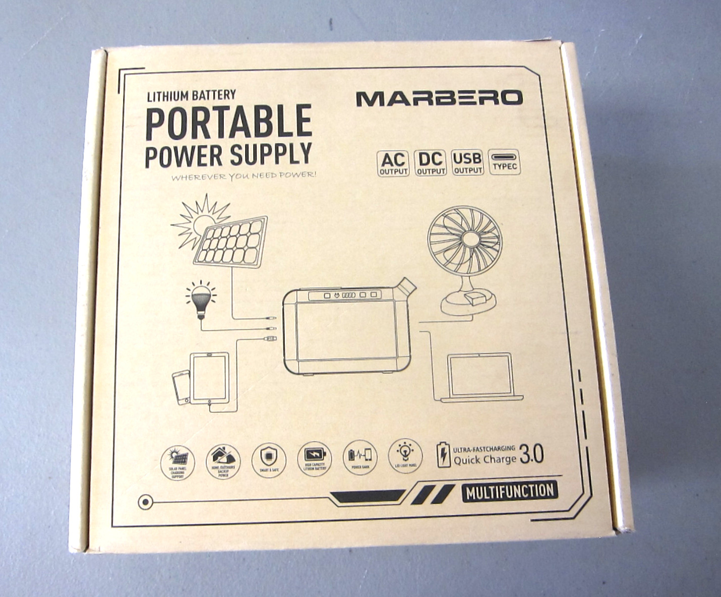 Marbero Lithium Portable Power Supply, AC, DC, USB - FREE SHIPPING