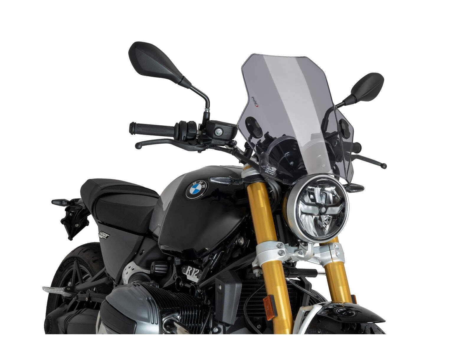 Puig Bat Screen Windshield Windscreen Dark Smoke for BMW R12 NineT (24-25)