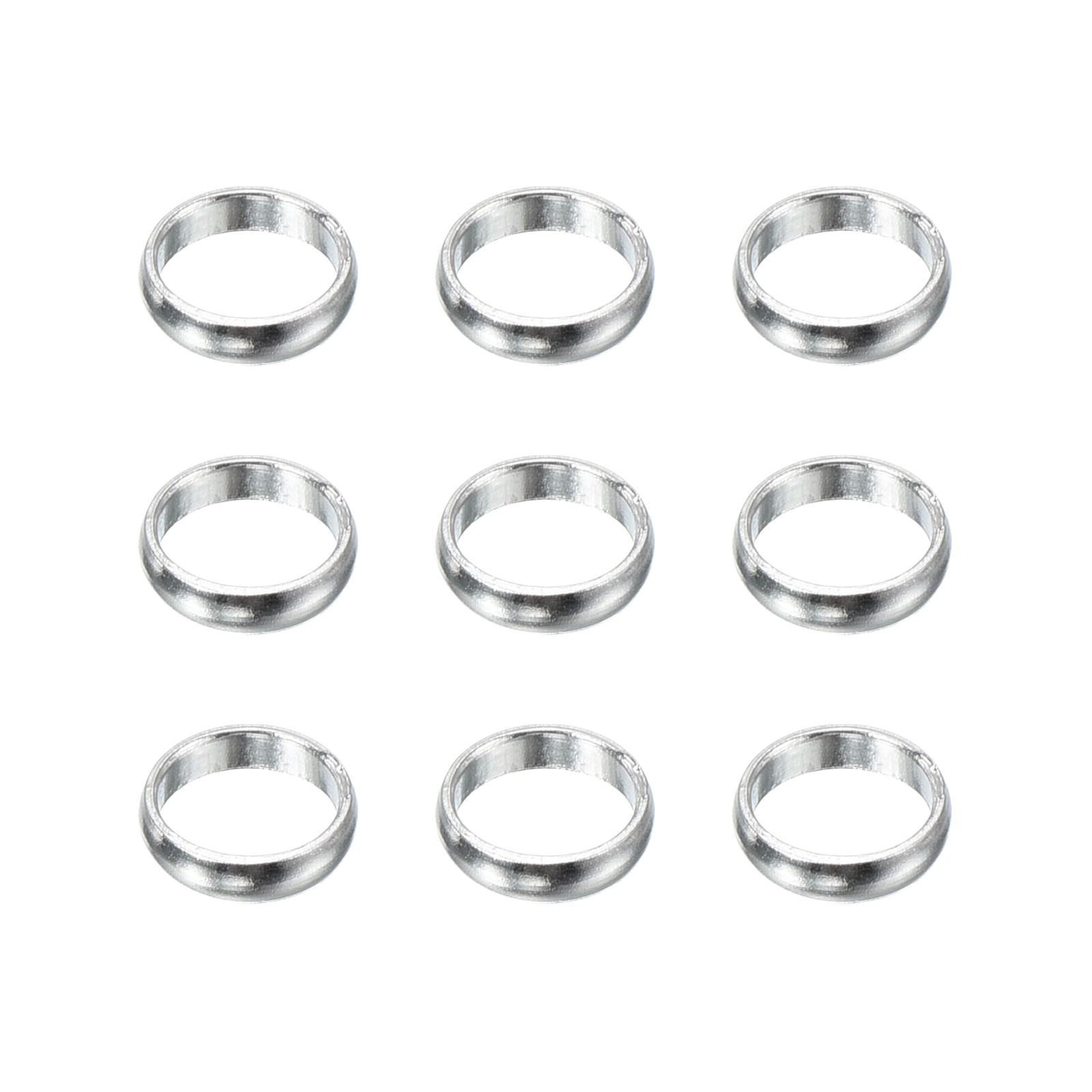 9Pcs Dart Shaft Rings,Aluminum Dart O-Ring Accessory(Silver Tone)