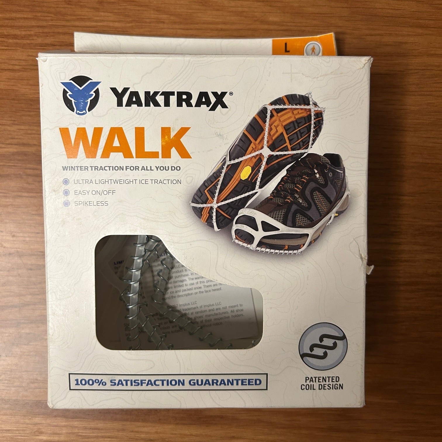 Yaktrax Walk  Winter Traction Cleat Coil Design Size L