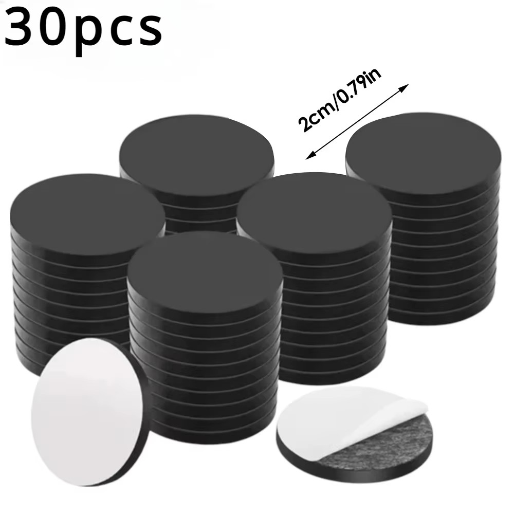 30/50/100Pcs Self Adhesive Magnetic Dia 20Mm Thickness 2Mm round Rubber Flexible