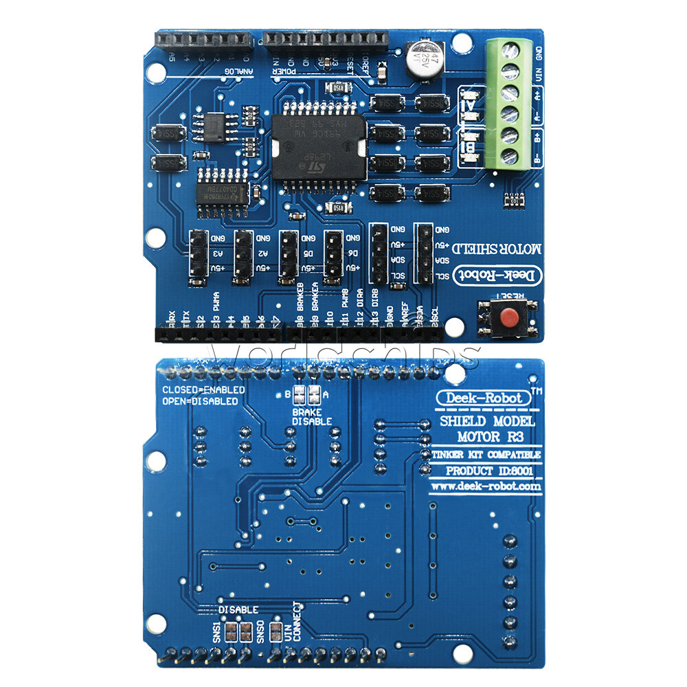 2PCS L298P Shield R3 Motor Driver Module H-Bridge dual way For Arduino UNO 2560