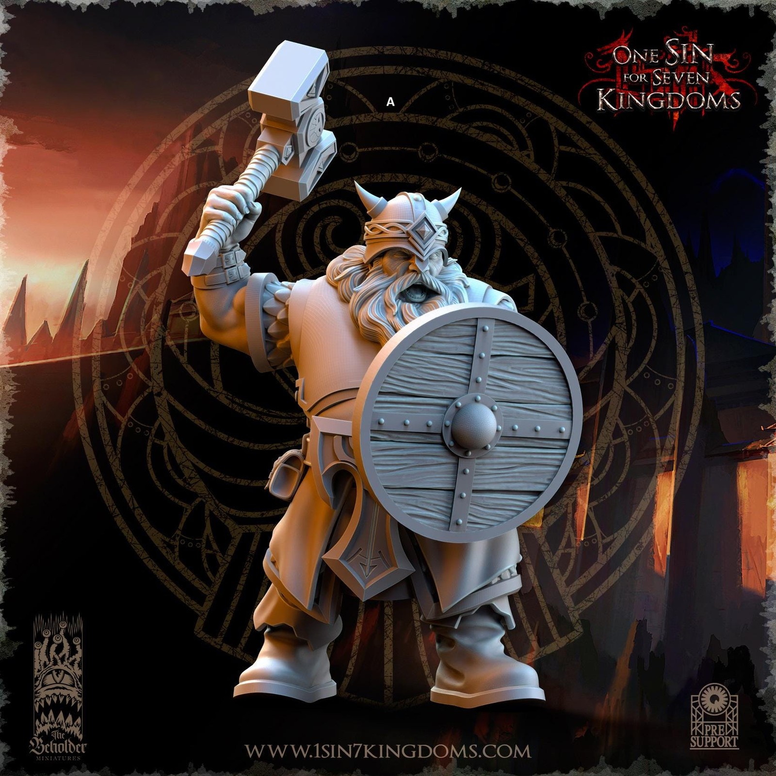 Dwarven Kingdoms Warrior | The Beholder Miniatures
