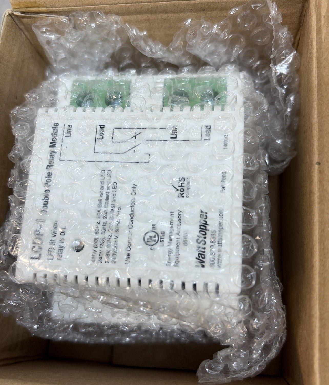 Wattstopper LCDP-1 Double Pole Relay Module